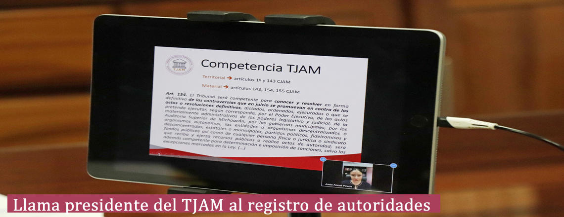 Llama presidente del TJAM al registro de autoridades